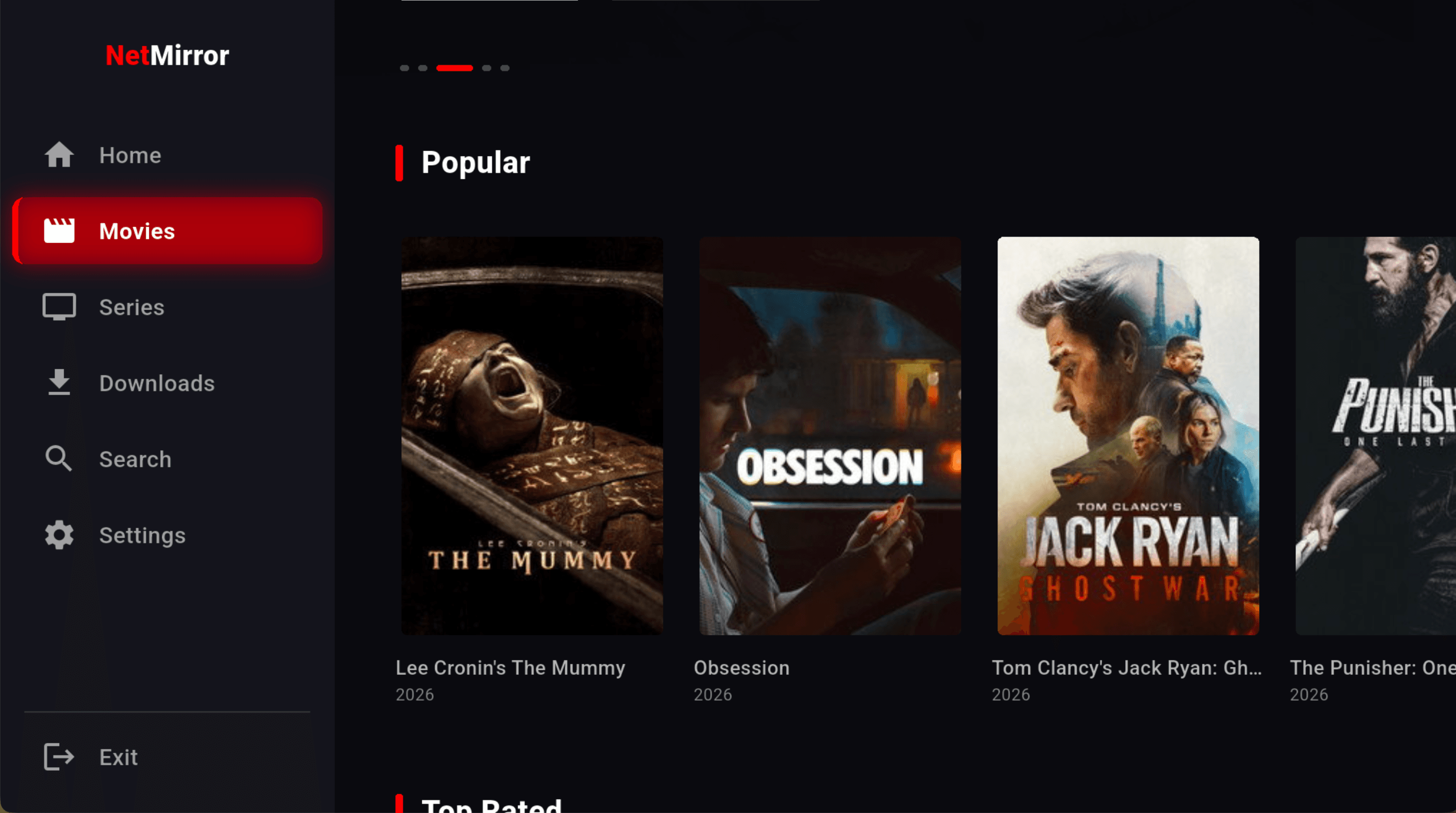 Movies tab
